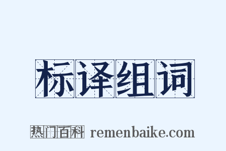 标译组词是什么意思的图片
